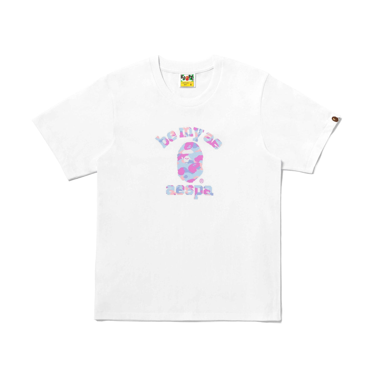 BAPE xOver Aespa- 學院寬鬆Tee (白色)