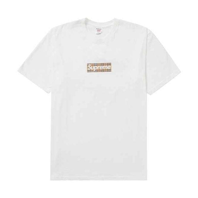 Supreme xOver BURBERRY - Box Logo Tee (白色)