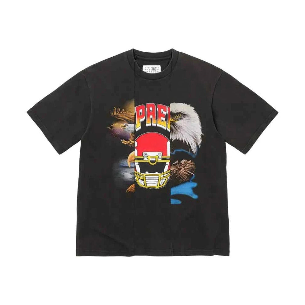 Supreme xOver MM6 Maison Margiela - SPLIT GRAPHIC TOP Tee (藍色)