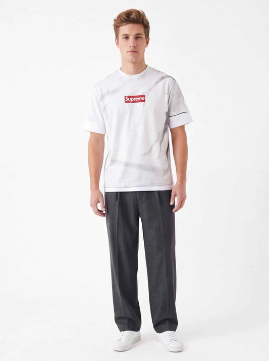 Supreme xOver MM6 Maison Margiela - 假兩件 Tee