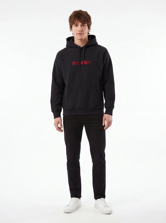Supreme xOver Swarovski - motion-logo 連帽衣 (黑色)