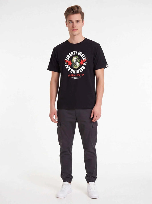 BAPE xOver Liberty Walk - ABC CAMO Tee (黑色)