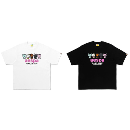 BAPE xOver Aespa- AESPA BABY MILO 寬鬆Tee