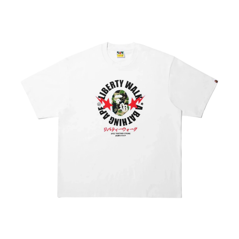 BAPE xOver Liberty Walk - ABC CAMO Tee (白色)