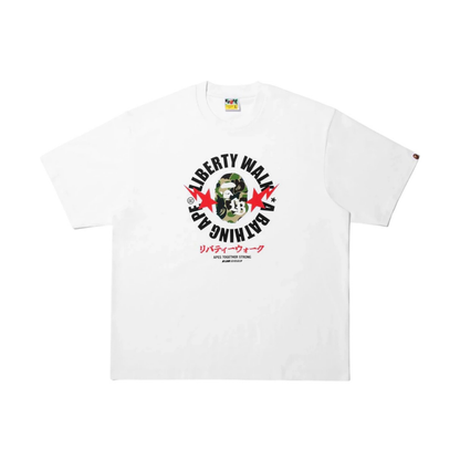 BAPE xOver Liberty Walk - ABC CAMO Tee (白色)