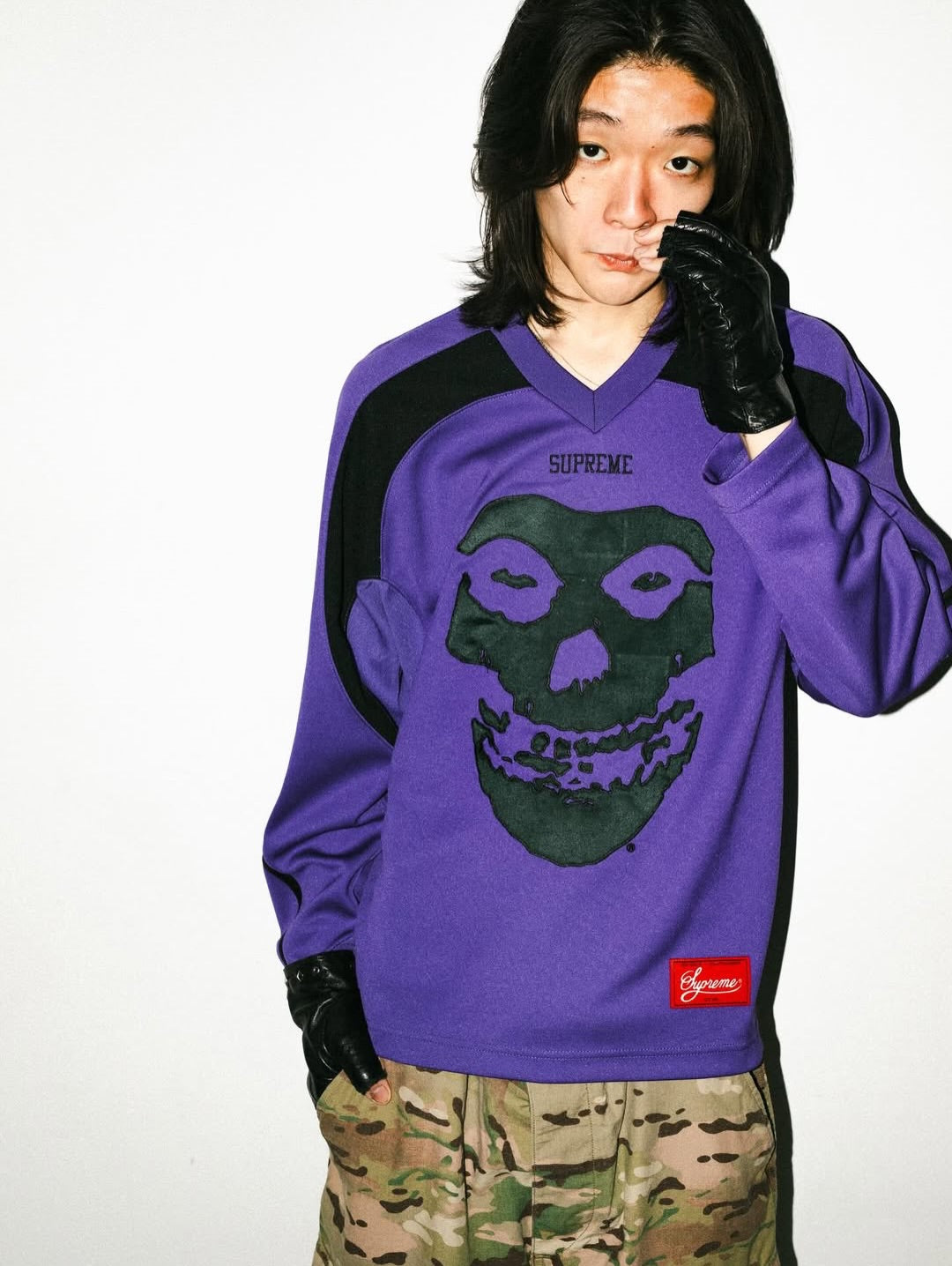 Supreme xOver Misfits - 拼接 冰球球衣 (紫色)