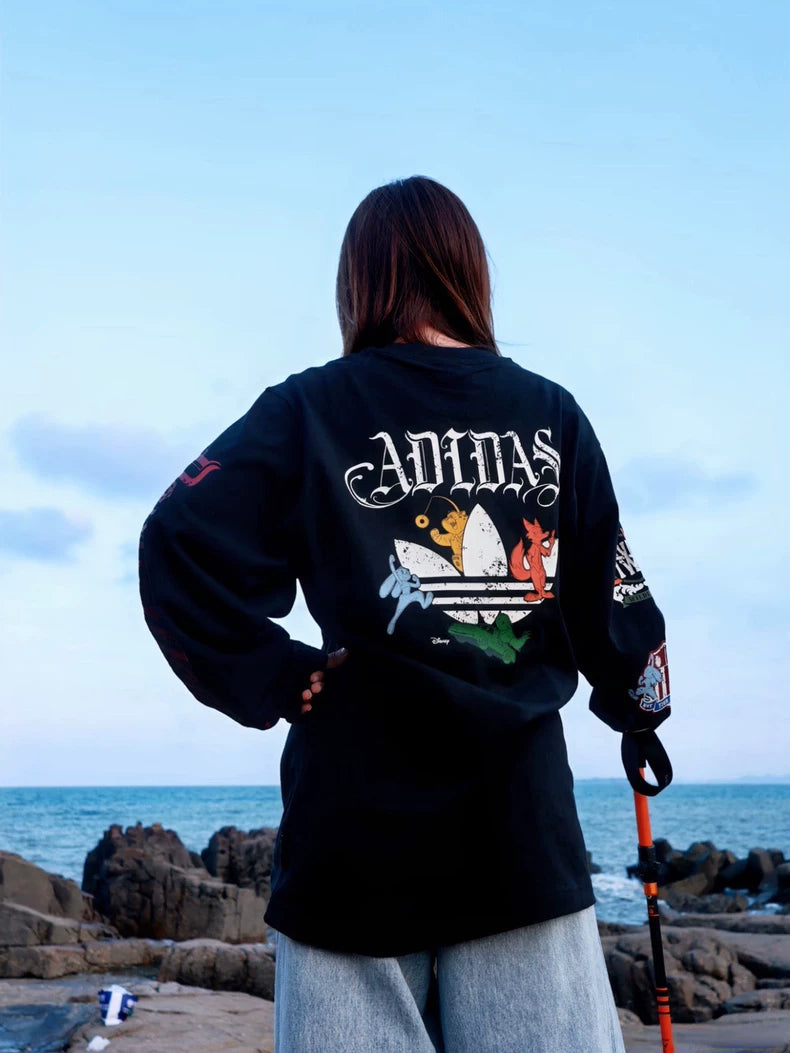 adidas xOver 迪士尼 - 動物方城市 長袖Tee (黑色)
