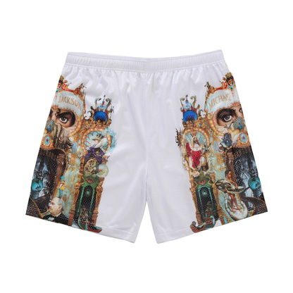 Supreme xOver Michael Jackson - Dangerous 網格短褲 (白色)