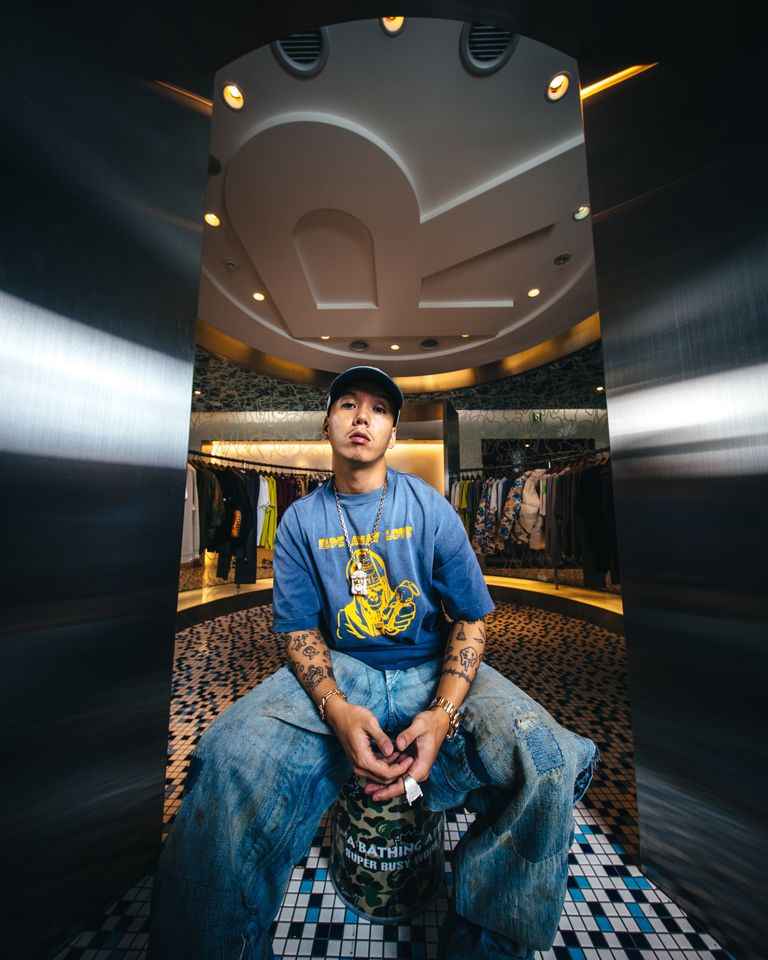 Saint Mxxxxxx xOver BAPE - FADE AWAY LOVE SS TEE