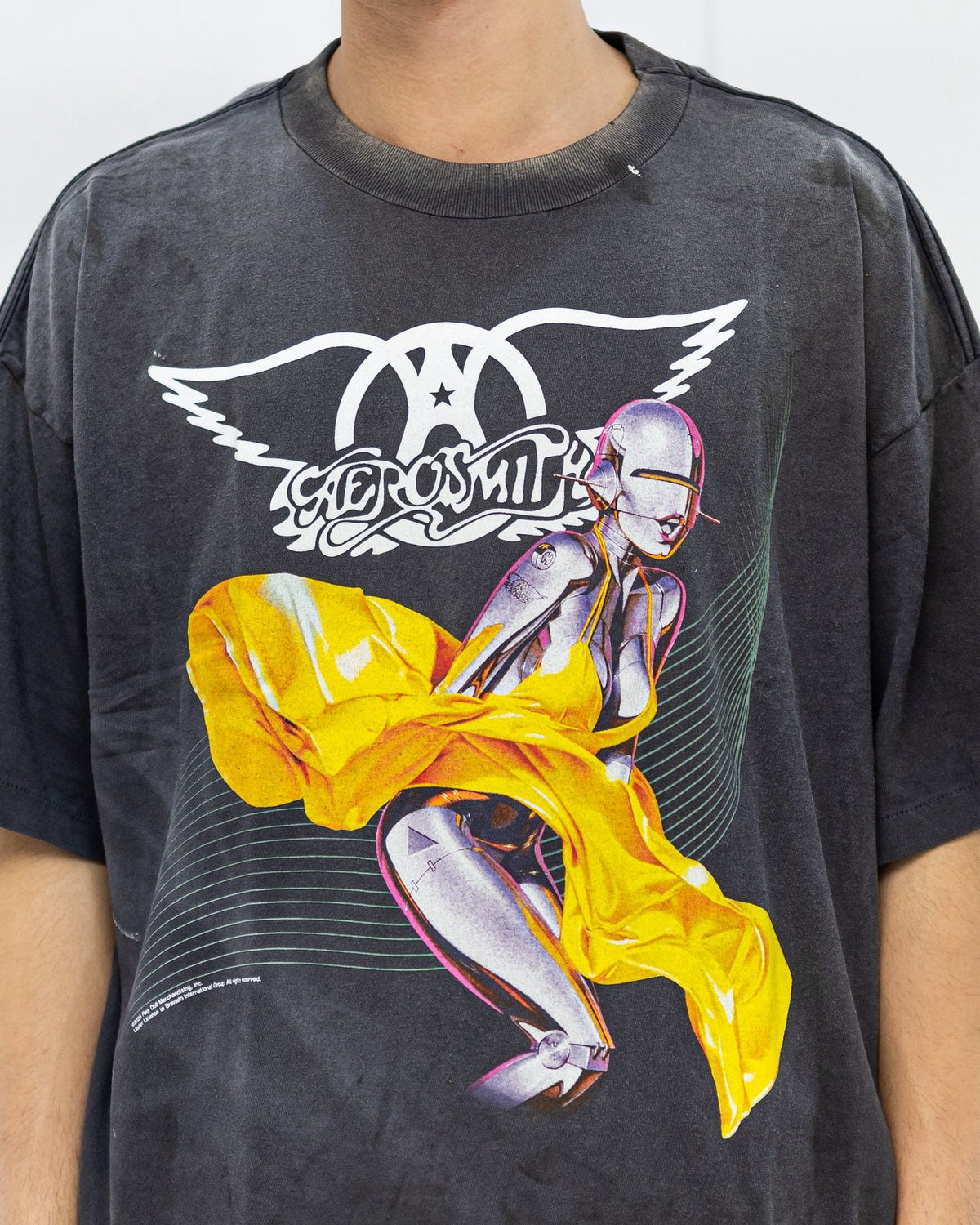 Saint Mxxxxxx xOver Aerosmith xOver 空山基 - 三方聯名 JUST PUSH PLAY Tee
