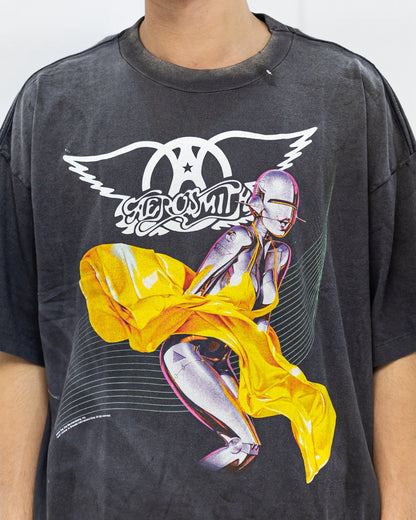 Saint Mxxxxxx xOver Aerosmith xOver 空山基 - 三方聯名 JUST PUSH PLAY Tee