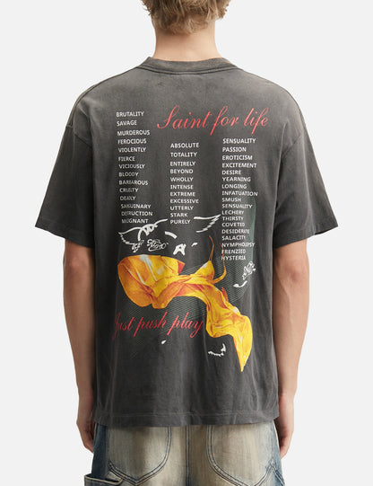 Saint Mxxxxxx xOver Aerosmith xOver 空山基 - 三方聯名 JUST PUSH PLAY Tee