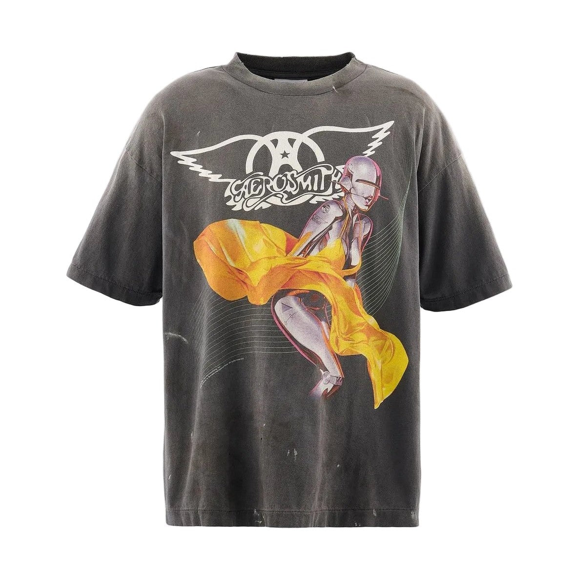 Saint Mxxxxxx xOver Aerosmith xOver 空山基 - 三方聯名 JUST PUSH PLAY Tee