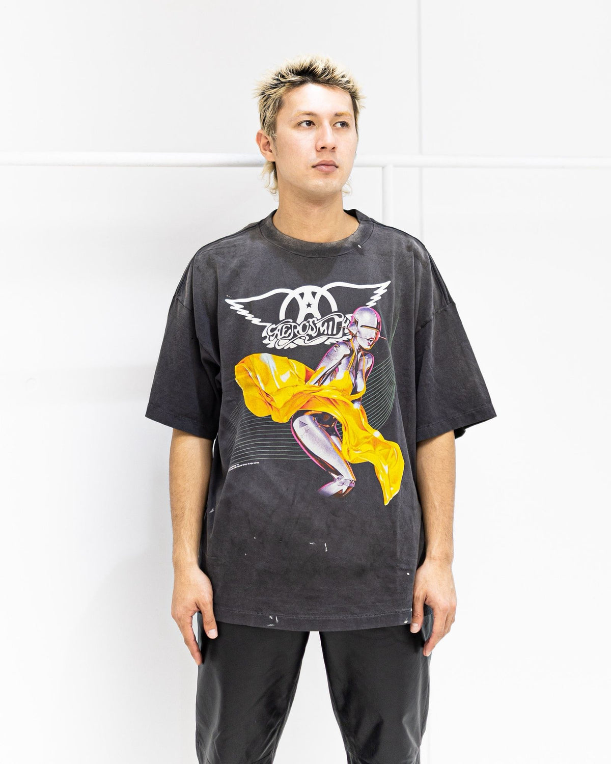 Saint Mxxxxxx xOver Aerosmith xOver 空山基 - 三方聯名 JUST PUSH PLAY Tee