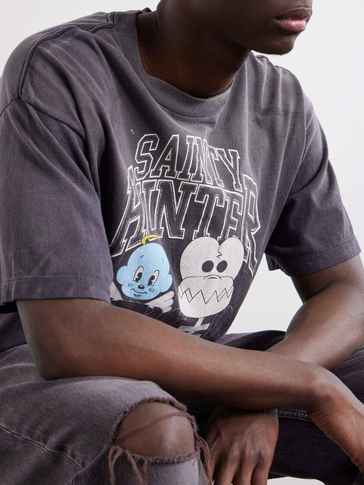 Saint Mxxxxxx xOver BOUNTY HUNTER - 潑墨水洗 Tee
