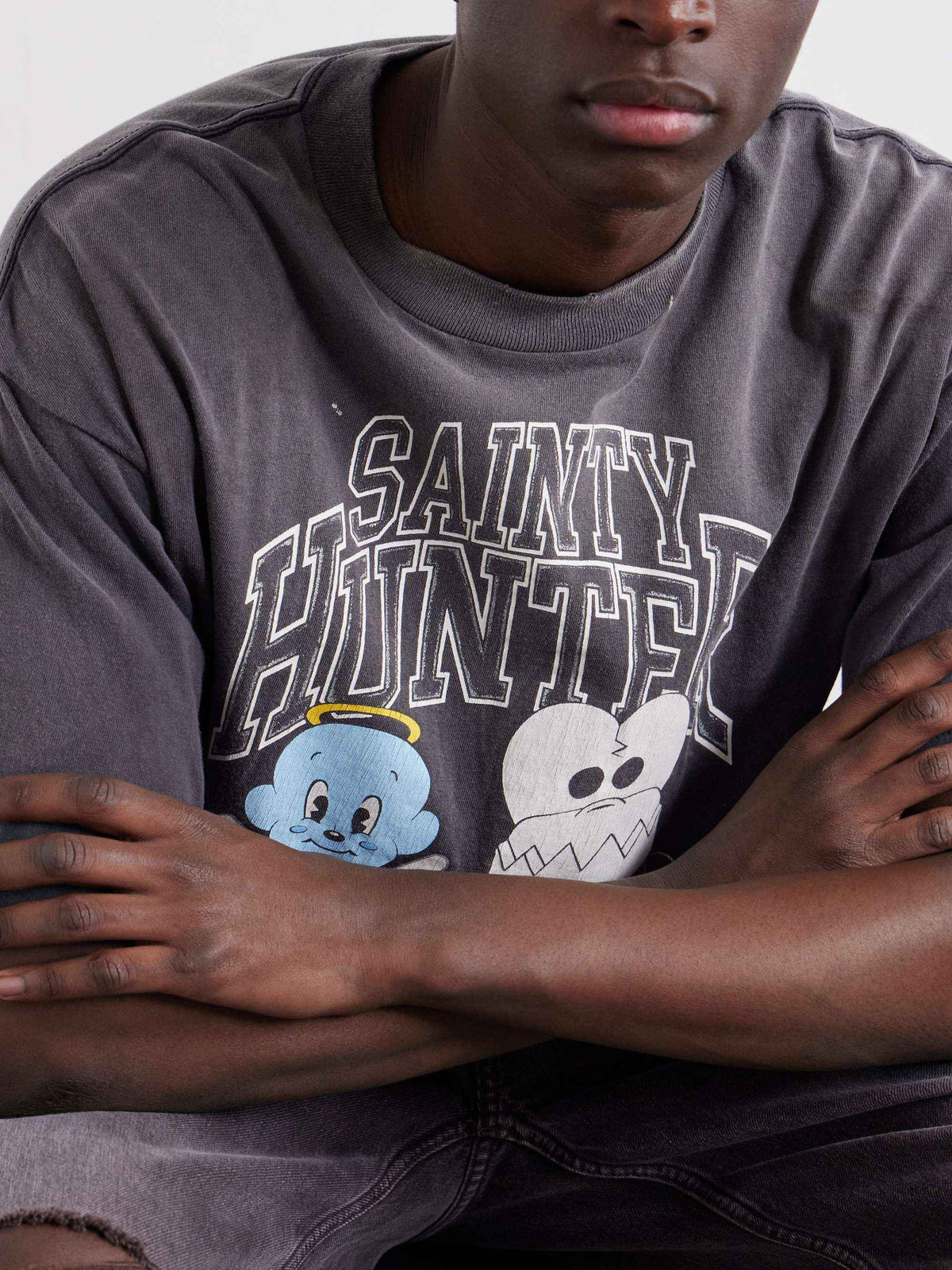 Saint Mxxxxxx xOver BOUNTY HUNTER - 潑墨水洗 Tee