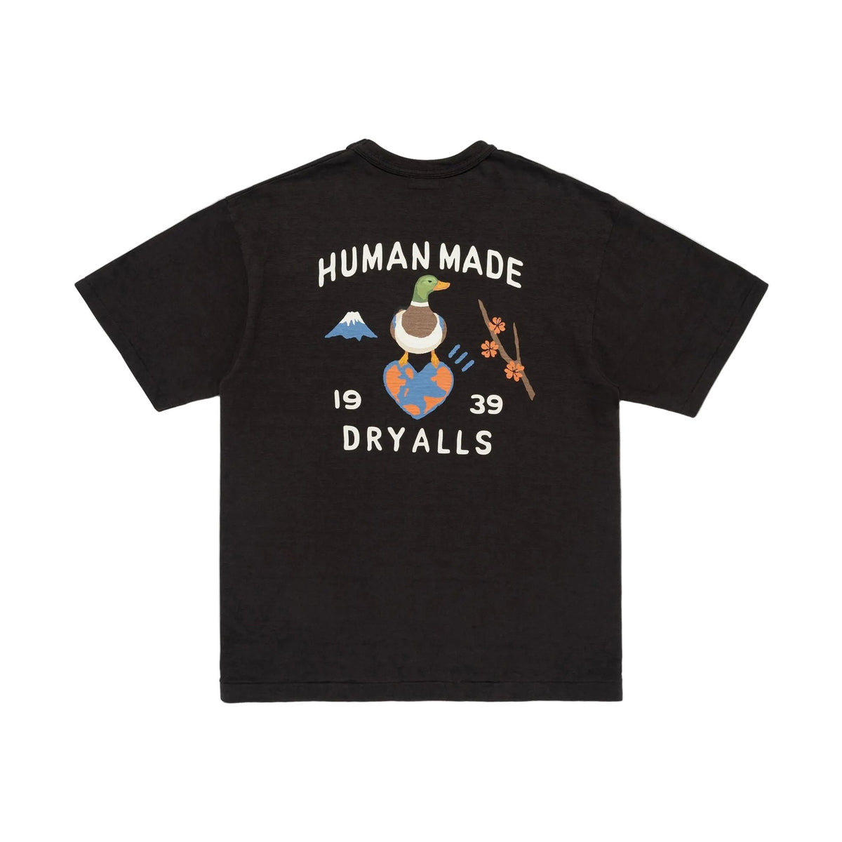 HUMAN MADE xOver Dry Alls - 1939紀念鴨 短袖Tee (黑色)