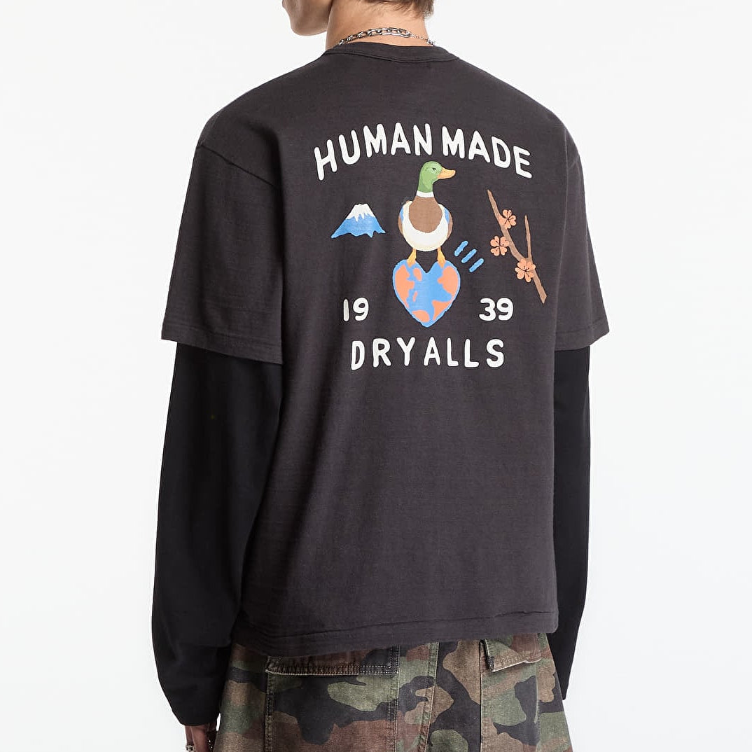 HUMAN MADE xOver Dry Alls - 1939紀念鴨 短袖Tee (黑色)