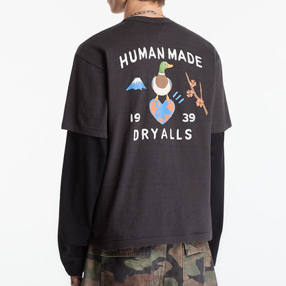 HUMAN MADE xOver Dry Alls - 1939紀念鴨 短袖Tee (黑色)