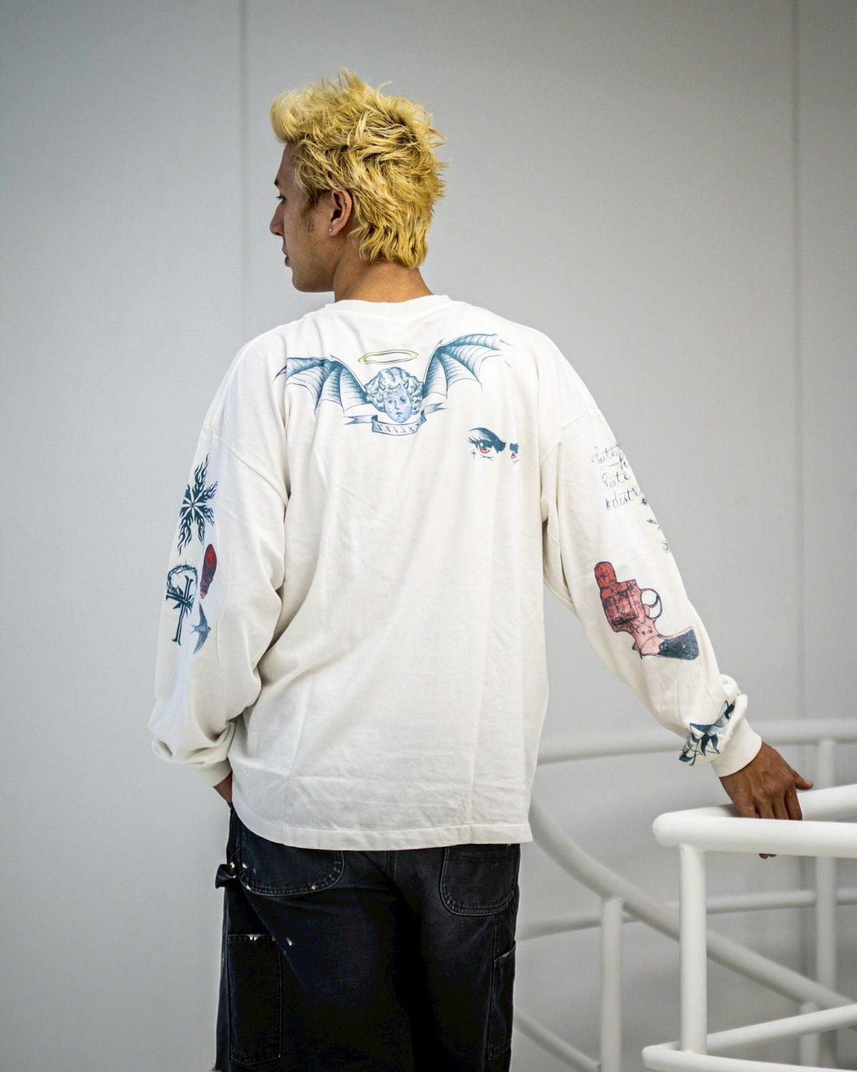Saint Mxxxxxx xOver Dr. Woo - TATOO 長袖Tee