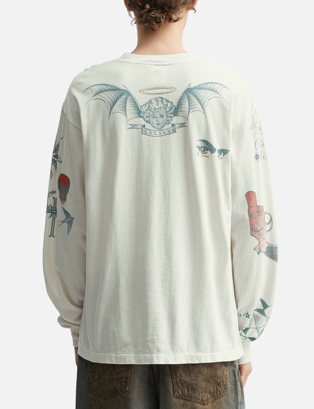 Saint Mxxxxxx xOver Dr. Woo - TATOO 長袖Tee