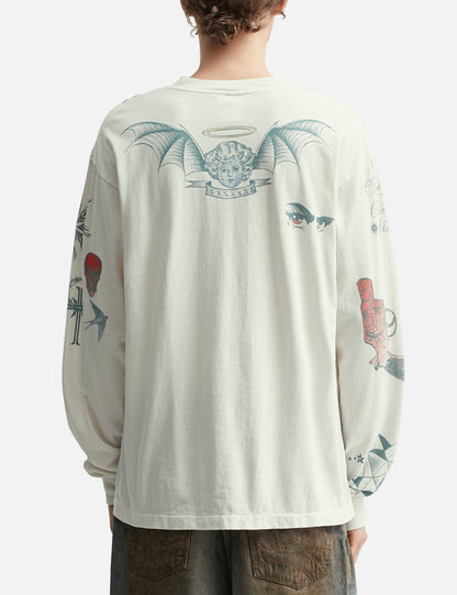 Saint Mxxxxxx xOver Dr. Woo - TATOO 長袖Tee