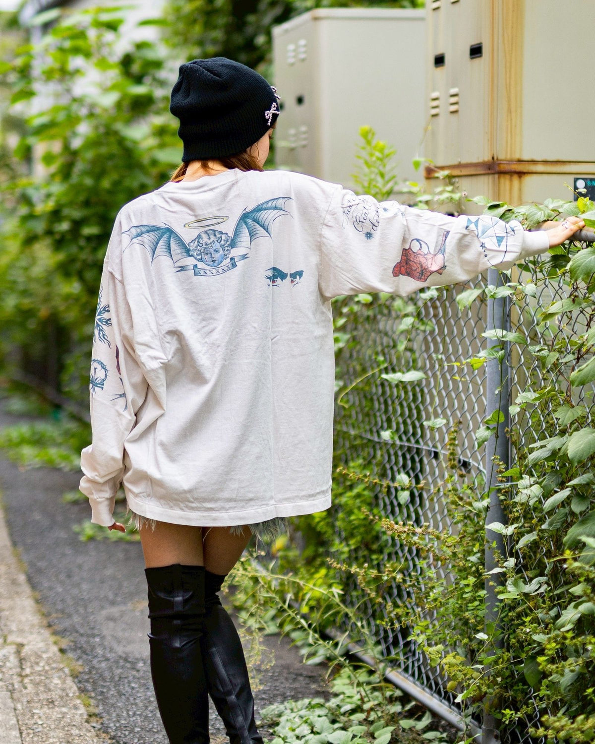 Saint Mxxxxxx xOver Dr. Woo - TATOO 長袖Tee