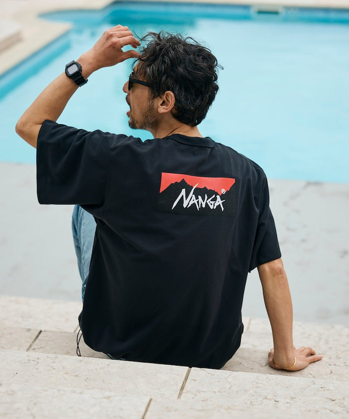 NANGA xOver FREAK'S STORE - 抽繩 短袖Tee (黑色) 