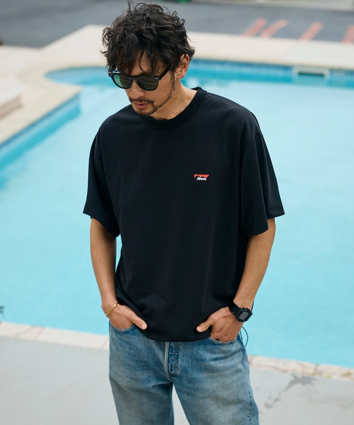 NANGA xOver FREAK'S STORE - 抽繩 短袖Tee (黑色) 
