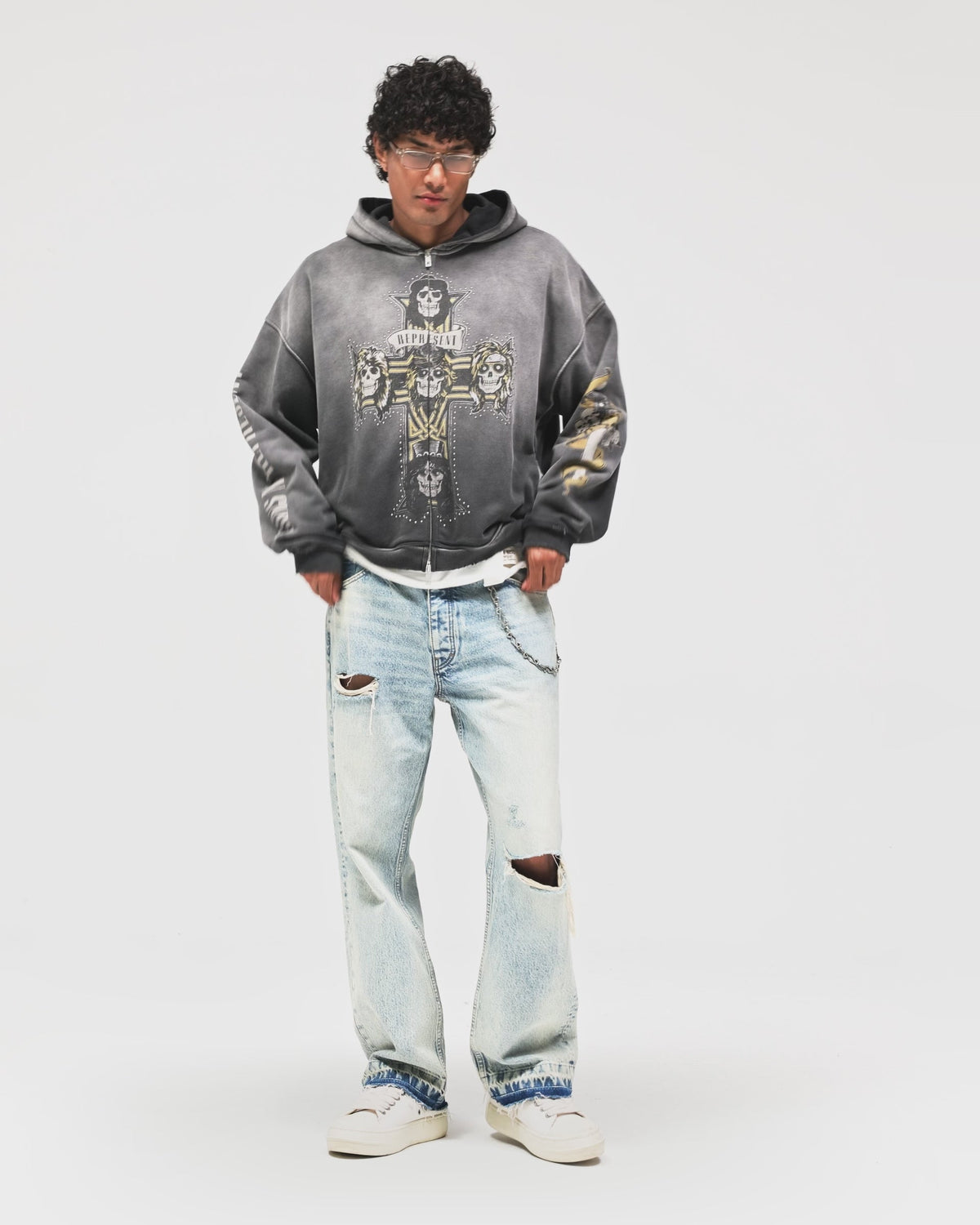 Represent xOver Guns N' Roses - Cross 拉鍊連帽外套