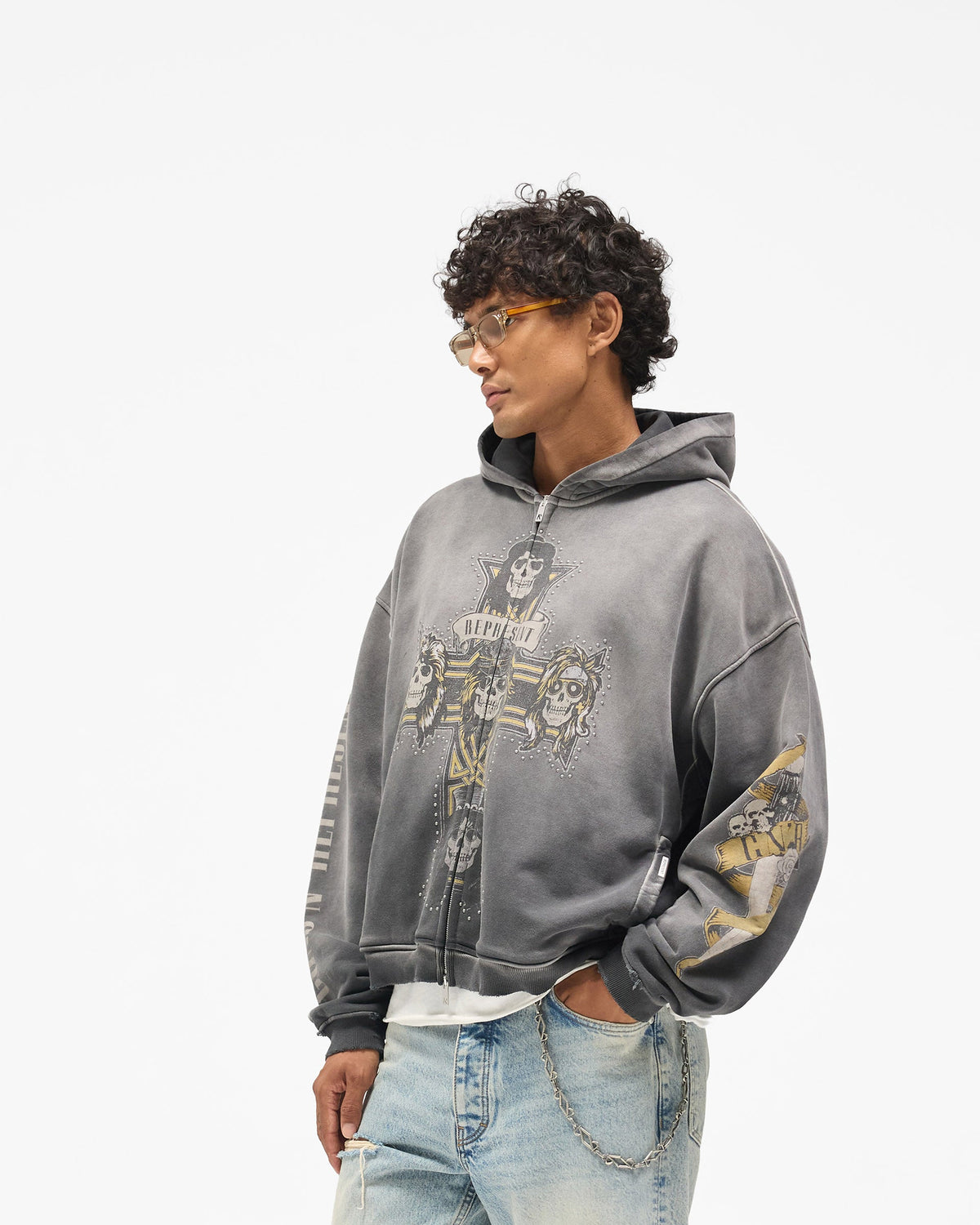 Represent xOver Guns N' Roses - Cross 拉鍊連帽外套