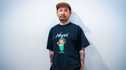 NANGA xOver Jerry Ukai  - 30週年Jerry Marquez 短袖Tee (黑色)