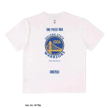 航海王 xOver NBA - 羅x金州勇士 短袖Tee (白色)
