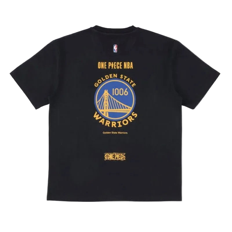 航海王 xOver NBA - 羅x金州勇士 短袖Tee (黑色)