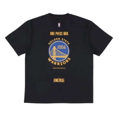 航海王 xOver NBA - 羅x金州勇士 短袖Tee (黑色)