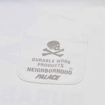 PALACE xOver NEIGHBORHOOD - Pocket Tee (白色)