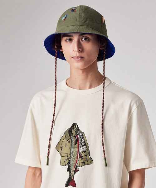 Barbour xOver Paul Smith - 釣魚夾克 短袖Tee (白色)