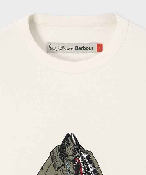 Barbour xOver Paul Smith - 釣魚夾克 短袖Tee (白色)