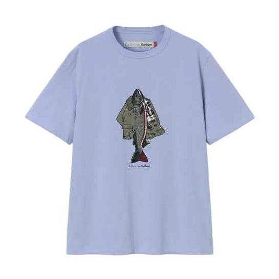 Barbour xOver Paul Smith - 釣魚夾克 短袖Tee (藍色)