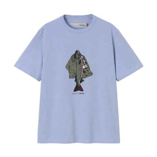Barbour xOver Paul Smith - 釣魚夾克 短袖Tee (藍色)