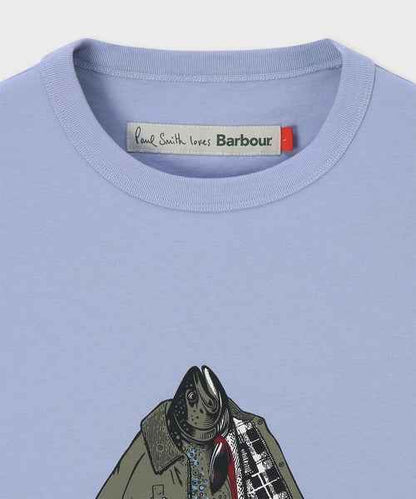 Barbour xOver Paul Smith - 釣魚夾克 短袖Tee (藍色)