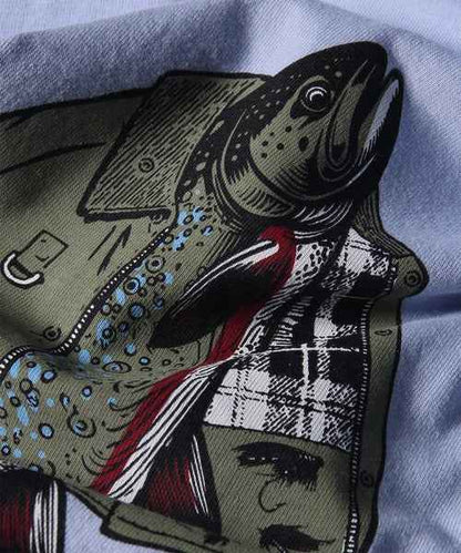 Barbour xOver Paul Smith - 釣魚夾克 短袖Tee (藍色)