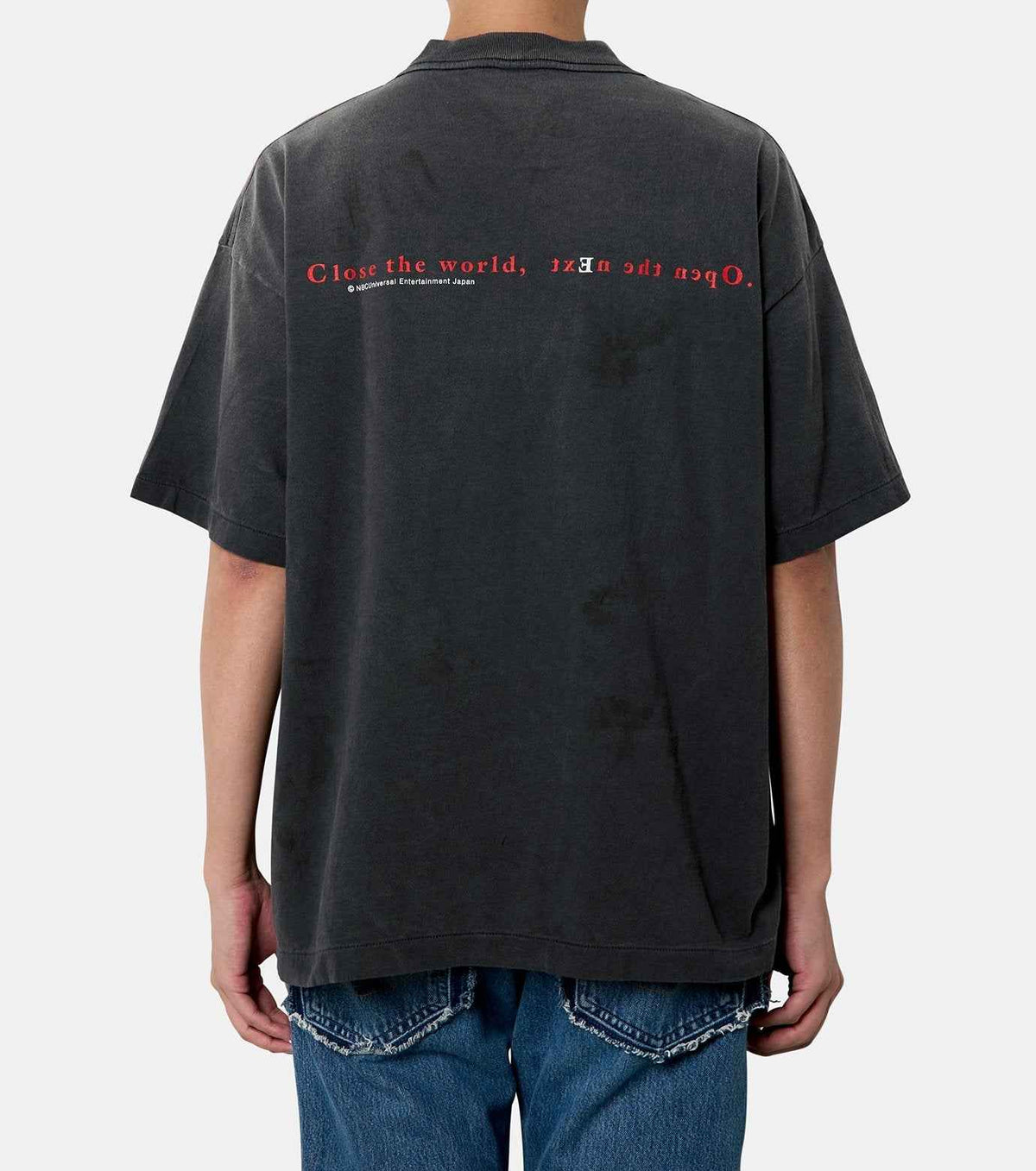 Saint Mxxxxxx xOver Serial Experiments Lain xOver GEEKS RULE- 水洗仿舊圖案印花 Tee
