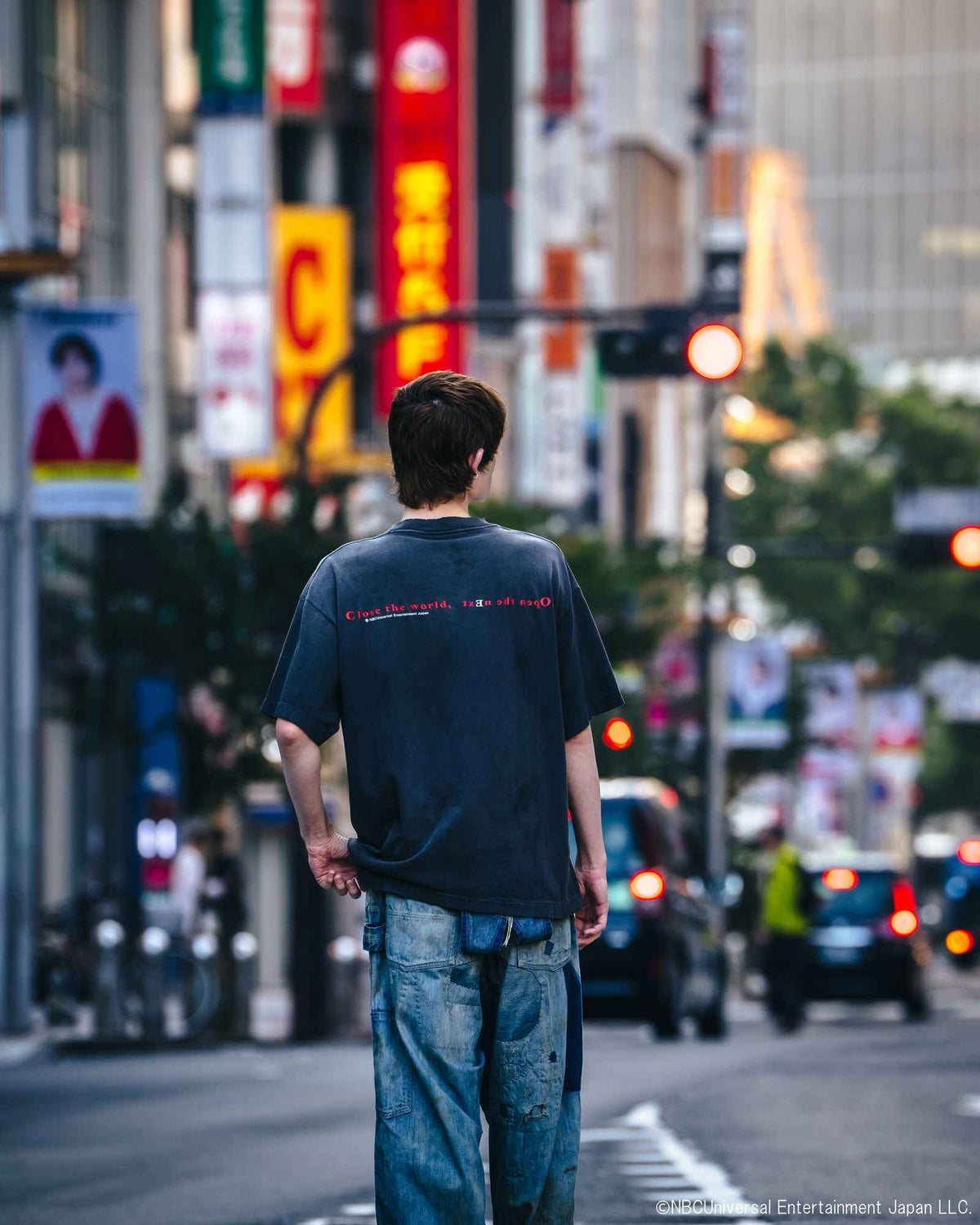 Saint Mxxxxxx xOver Serial Experiments Lain xOver GEEKS RULE- 水洗仿舊圖案印花 Tee