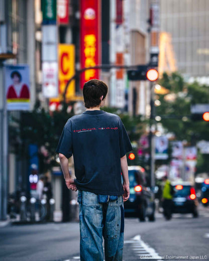 Saint Mxxxxxx xOver Serial Experiments Lain xOver GEEKS RULE- 水洗仿舊圖案印花 Tee