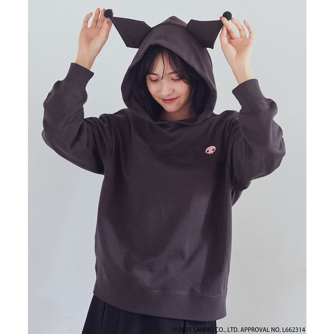 earth music&ecology xOver 三麗鷗 - 庫洛米 耳朵連帽衫