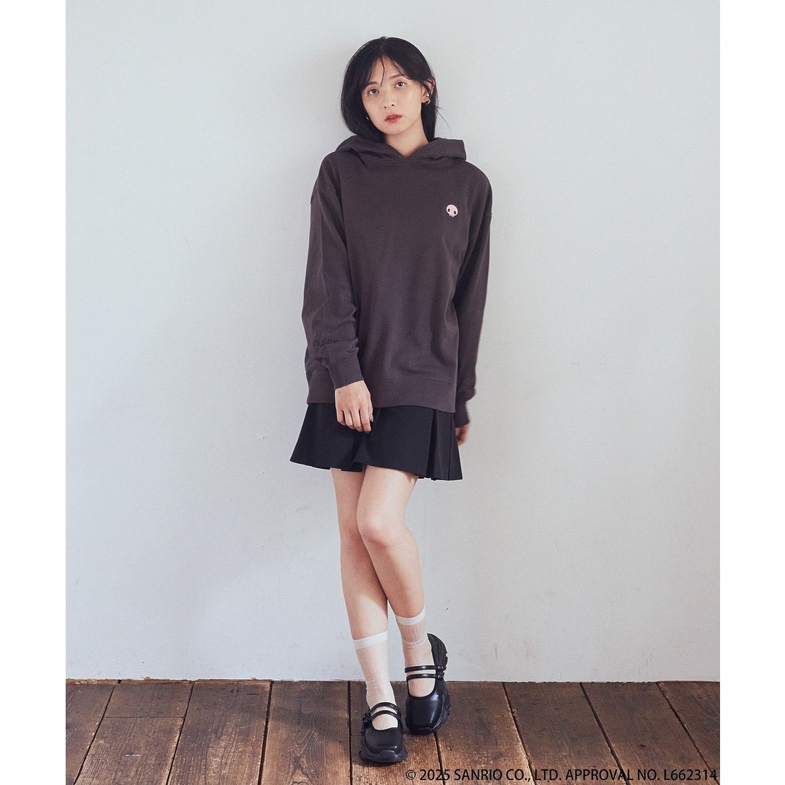 earth music&ecology xOver 三麗鷗 - 庫洛米 耳朵連帽衫