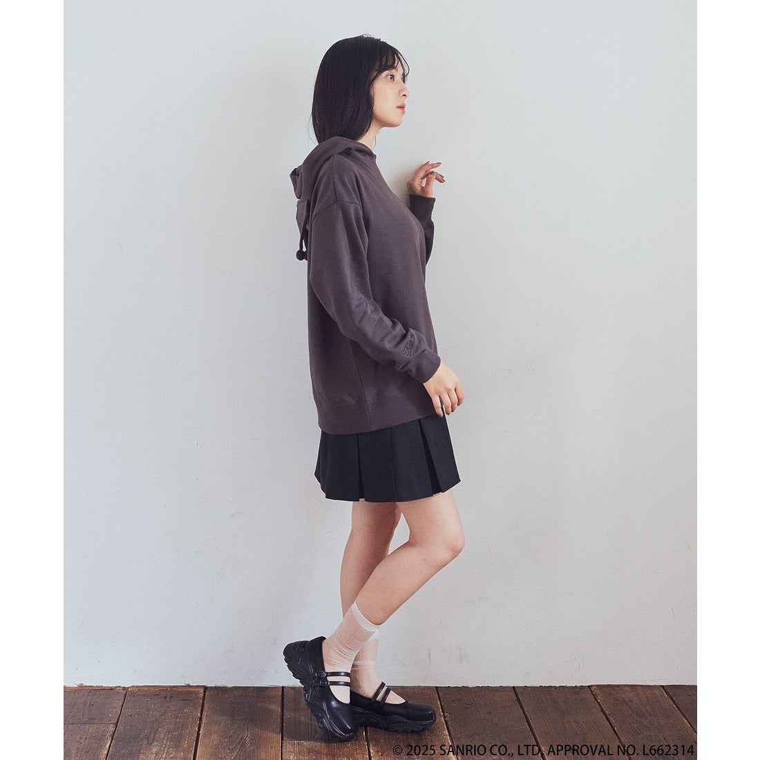 earth music&ecology xOver 三麗鷗 - 庫洛米 耳朵連帽衫