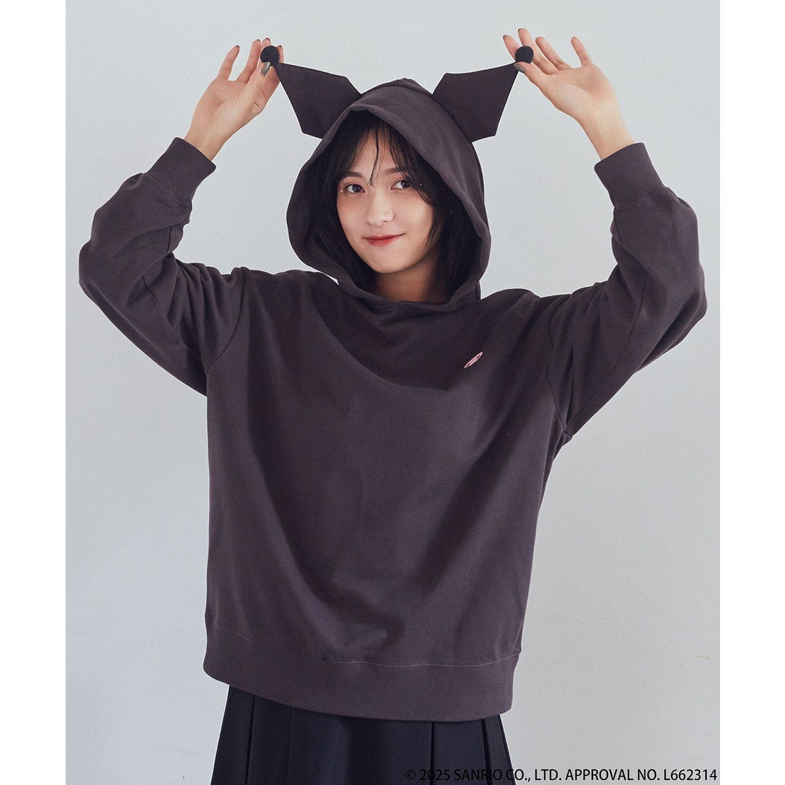 earth music&ecology xOver 三麗鷗 - 庫洛米 耳朵連帽衫