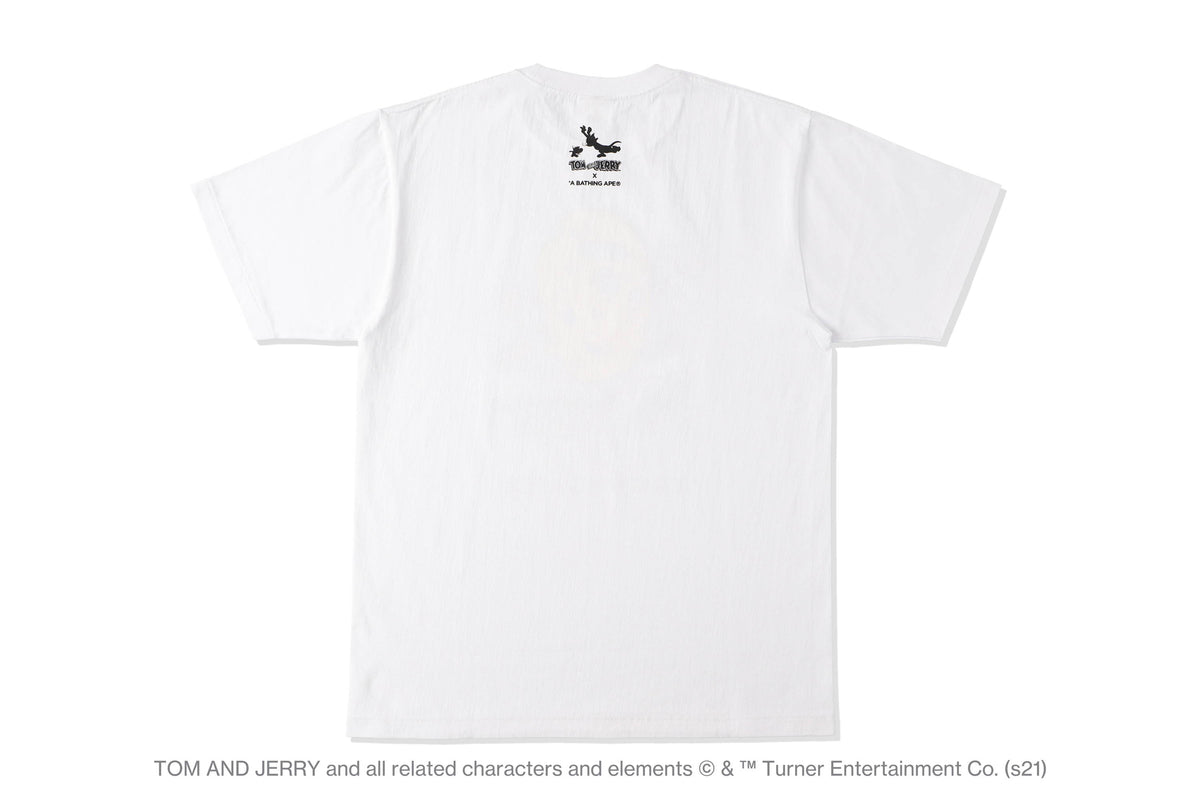 BAPE xOver 湯姆與傑利- 起司APE HEAD Tee (白色)
